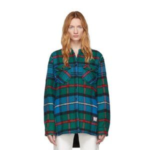 We11Done English Check Plaid Wool Shirt Jacket